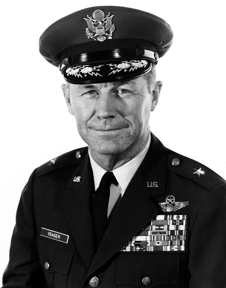 Chuck Yeager, first pilot to break the sound barrier