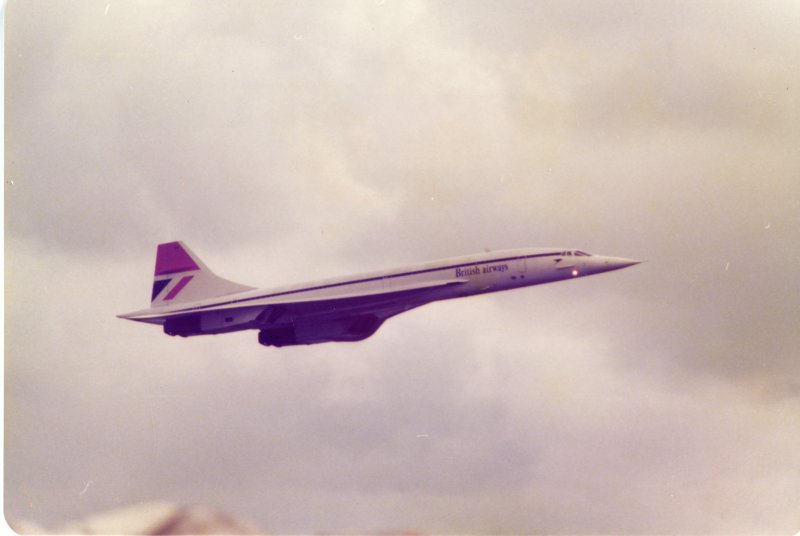 British Airways Concorde supersonic airliner in flight