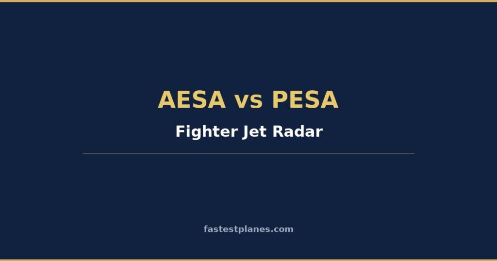 Fighter Jet Radar AESA vs PESA