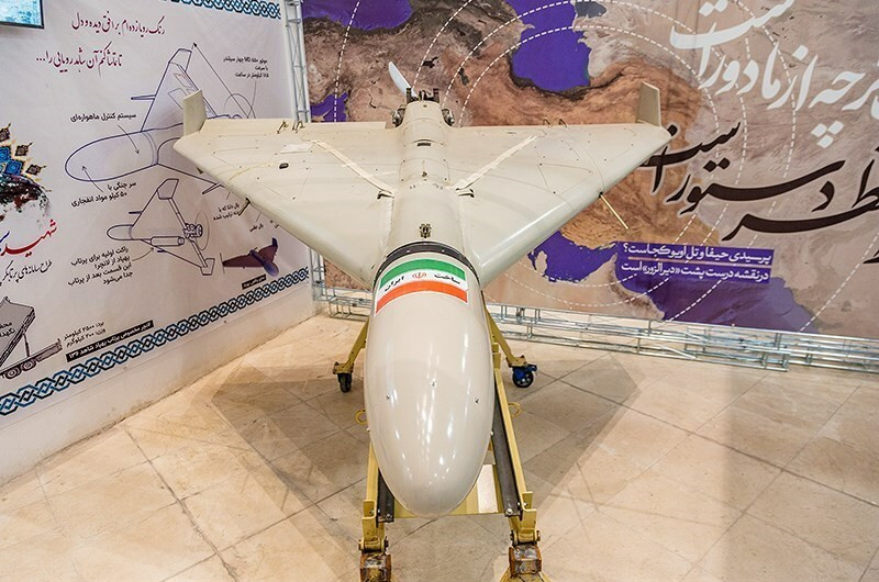 Iranian Shahed-136 one-way attack drone on display