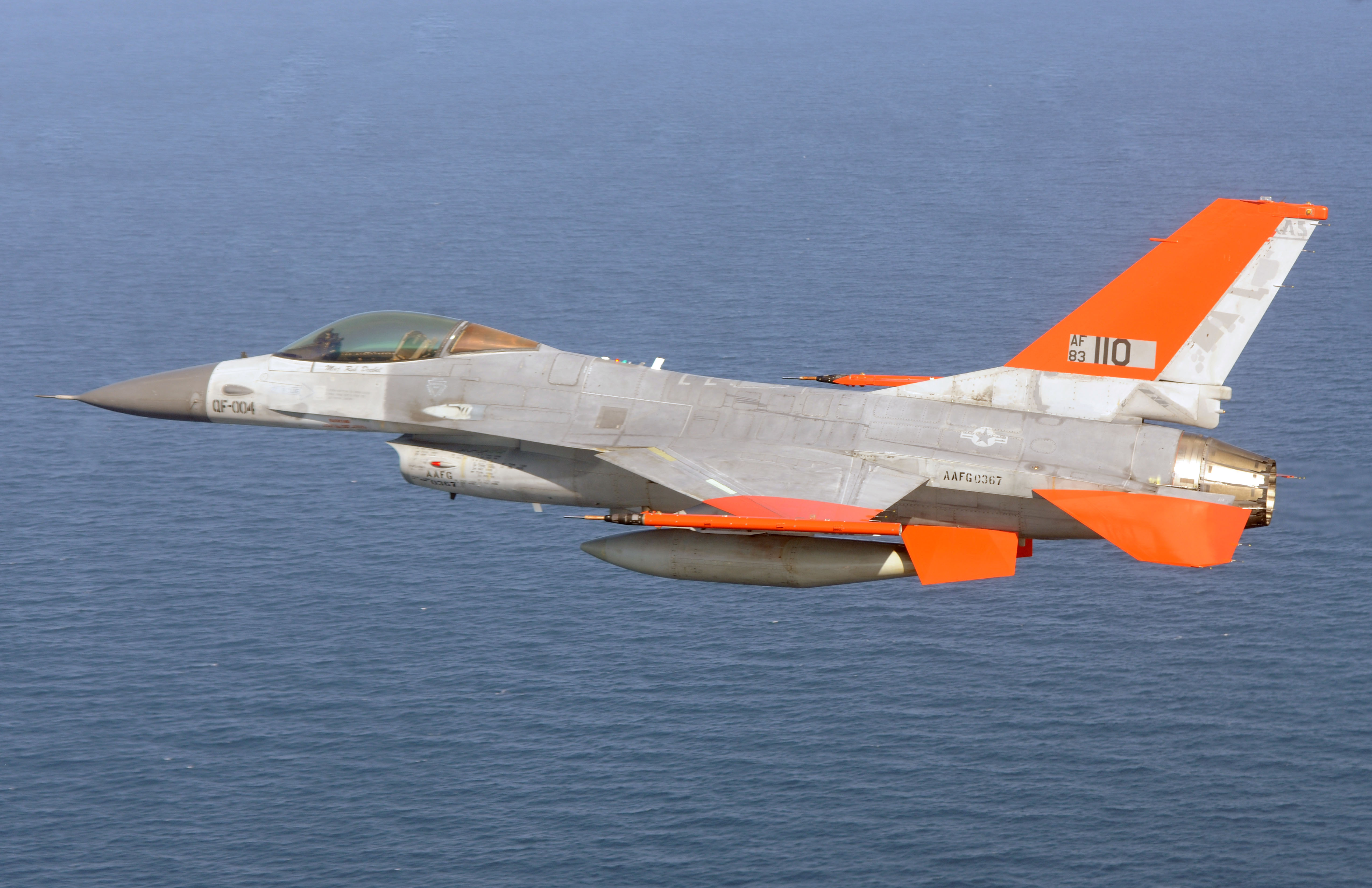 QF-16 aircraft representing the F-16-based X-62 VISTA testbed
